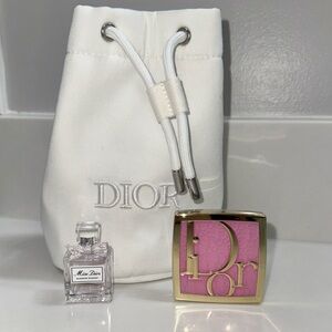 Dior Limited Edition Trio! Holiday Backstage Rosy Glow, Miss Dior & White Bag